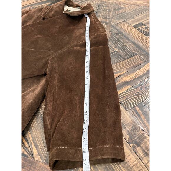 Dockers 100% Leather Suede Full Zip Jacket Men XL Grunge Dark Academia Twee VTG - Picture 7 of 10